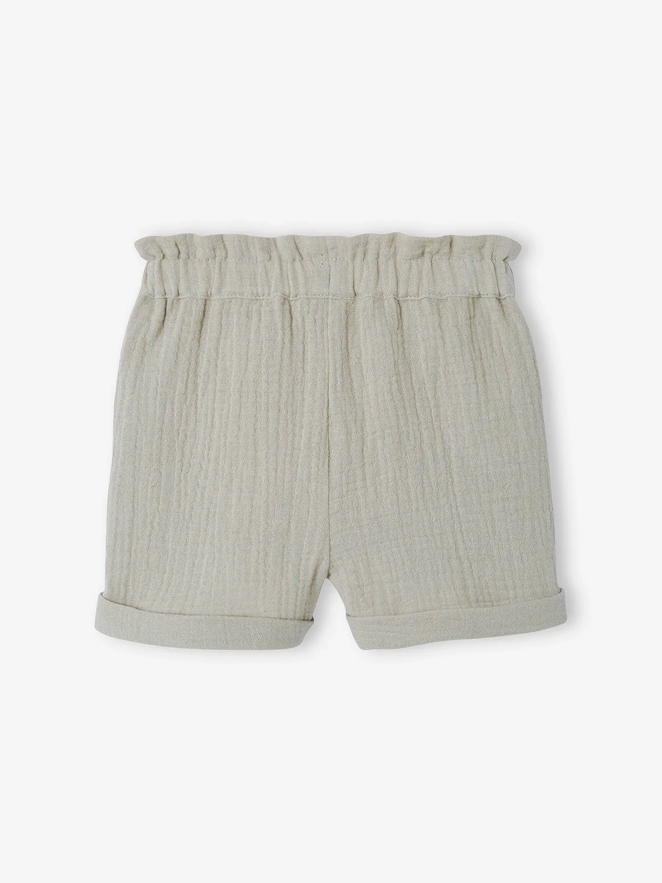 Short con cintura elástica de gasa de algodón, para bebé