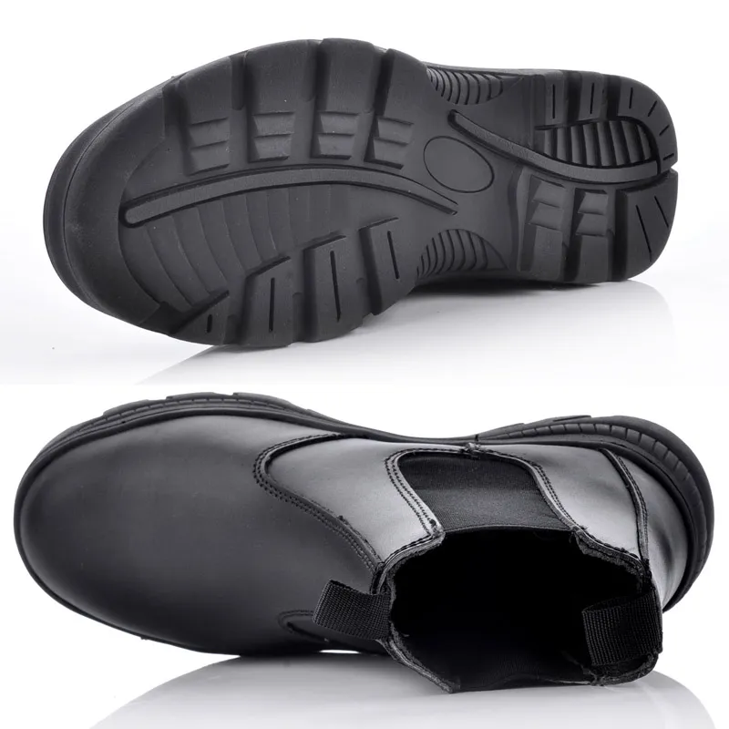 SLIP ON MENS MINING SAFETY WORK BOOTS M8025 CAUCHO NEGRO