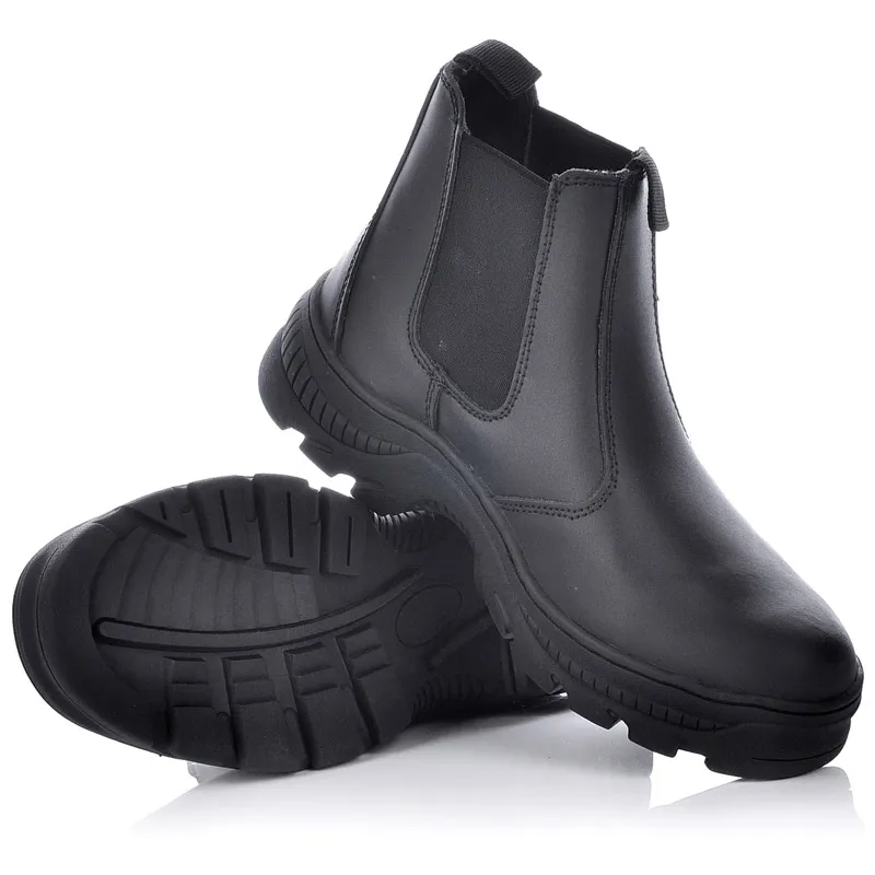 SLIP ON MENS MINING SAFETY WORK BOOTS M8025 CAUCHO NEGRO