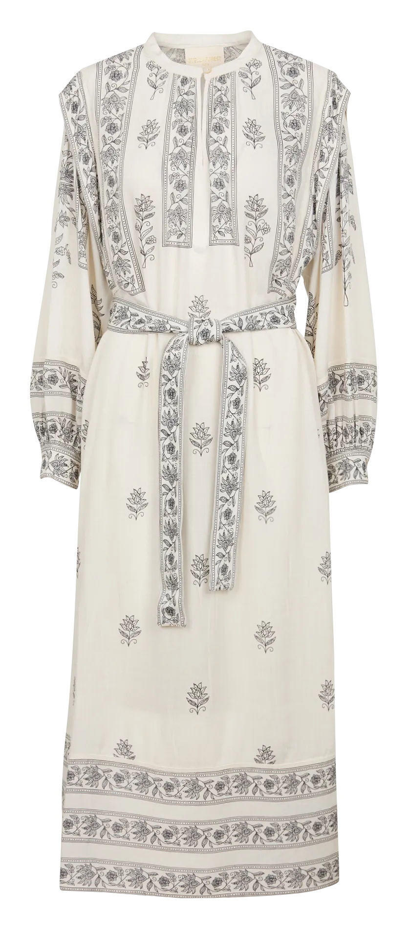 STELLA FOREST DORINA  VESTIDO LARGO CON CUELLO REDONDO EN BEIGE