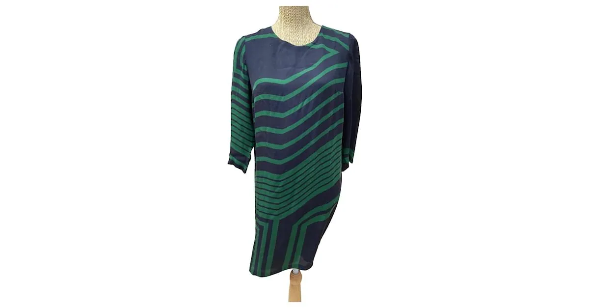 Stella Mc Cartney Vestidos Verde Azul marino 