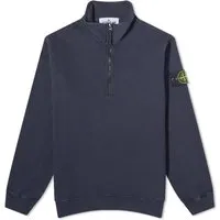 Stone Island Garment Dyed Half Zip Crewneck