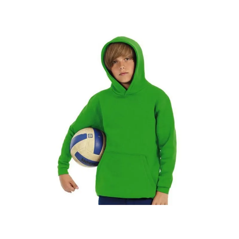SUDADERA BáSICA NIñO  NIñA CON CAPUCHA DE B&C