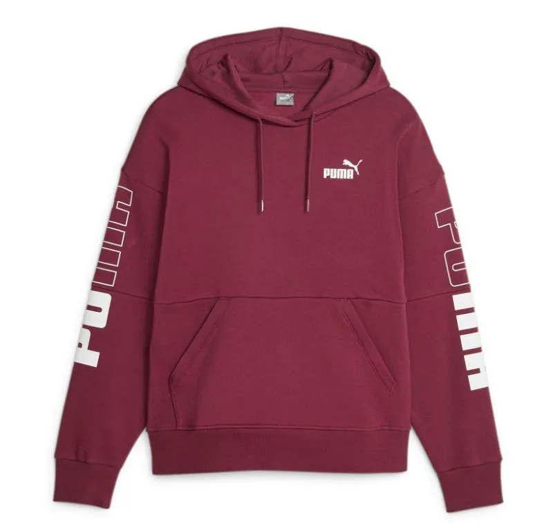 Sudadera Puma POWER Cat Hoodie Mujer Granate