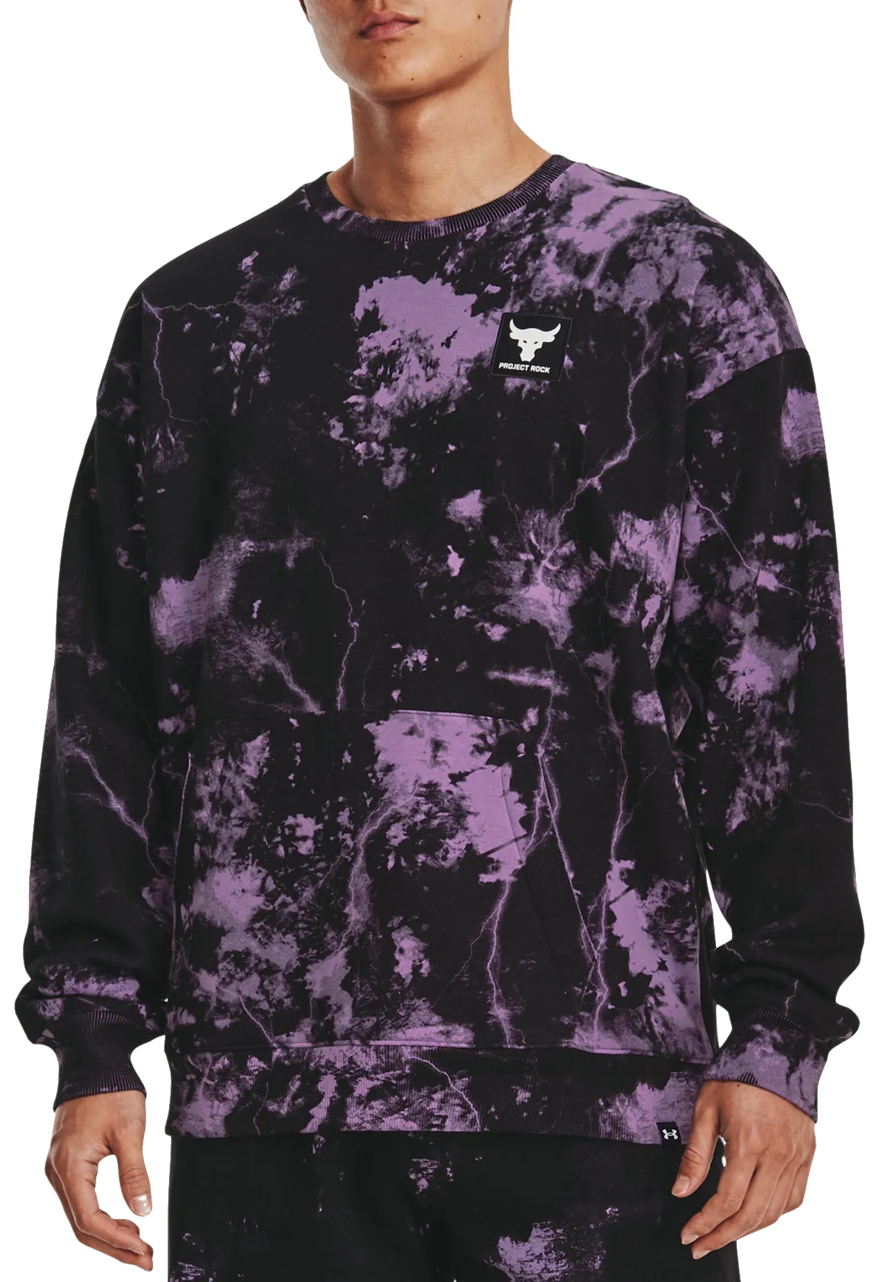 Sudadera Under Armour Project Rock Rival Fleece Disrupt Printed Crew