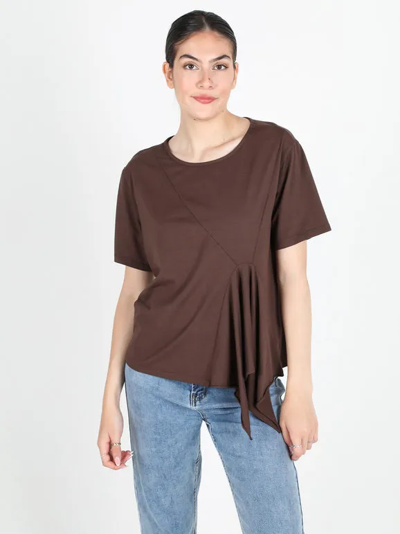 Sun Sun Camiseta oversize de algodón para mujer