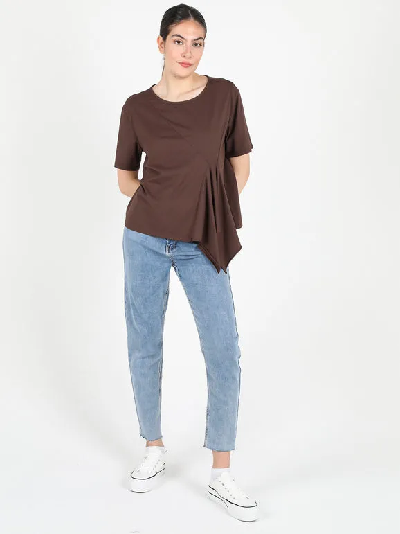 Sun Sun Camiseta oversize de algodón para mujer