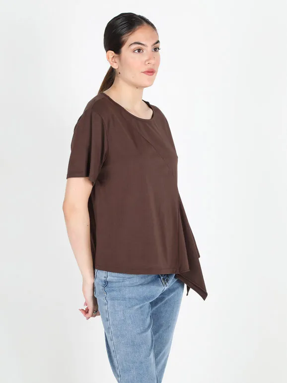 Sun Sun Camiseta oversize de algodón para mujer