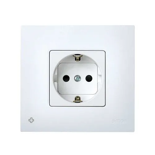 Tapa Para Base Enchufe Schuko Simon 27 Play  Blanco
