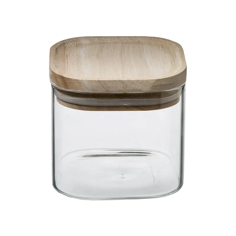 Tarros De Cristal Apilables Con Tapa (3un)
