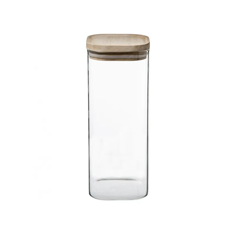 Tarros De Cristal Apilables Con Tapa (3un)