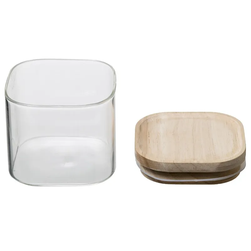 Tarros De Cristal Apilables Con Tapa (3un)