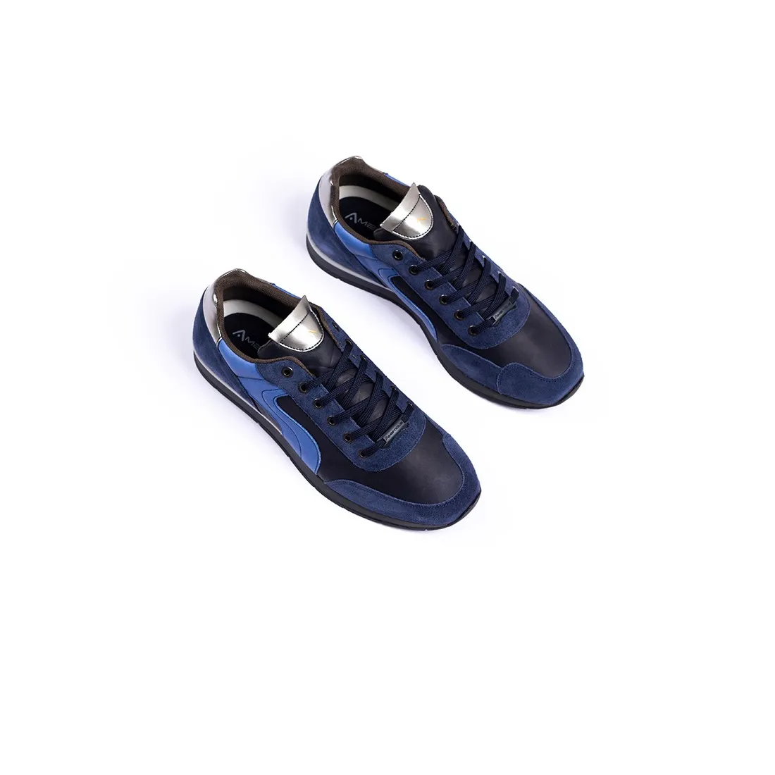 TENIS PARA HOMBRE EN CUERO  AMBITIOUS  AZUL  DE8215AM.11
