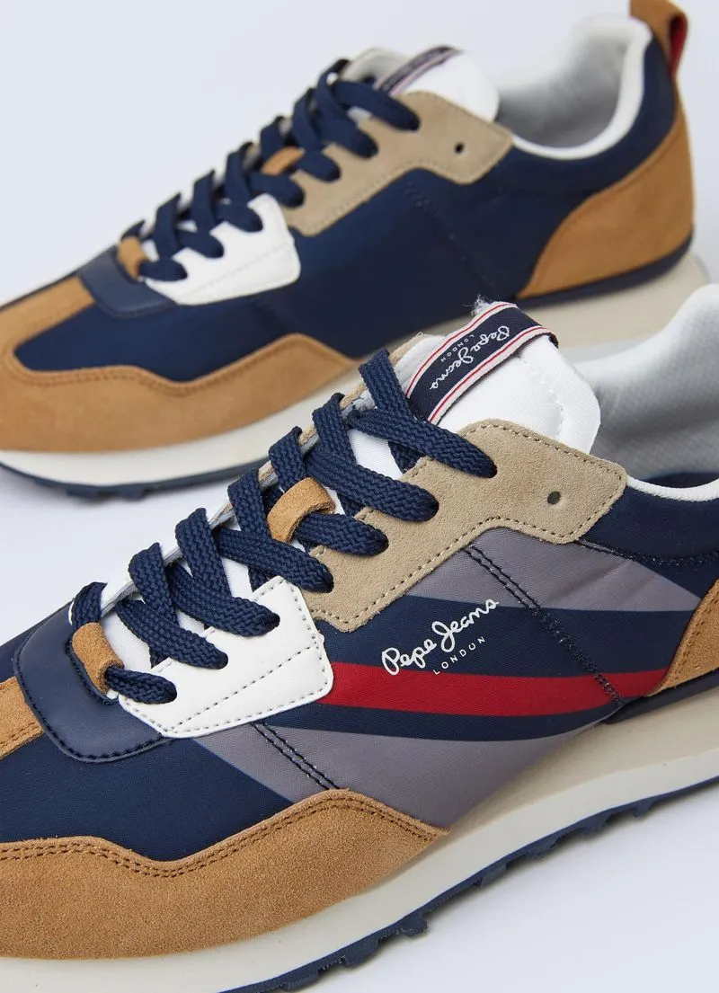Tenis Pepe Jeans Foster Man Print Color Marron Para Hombre