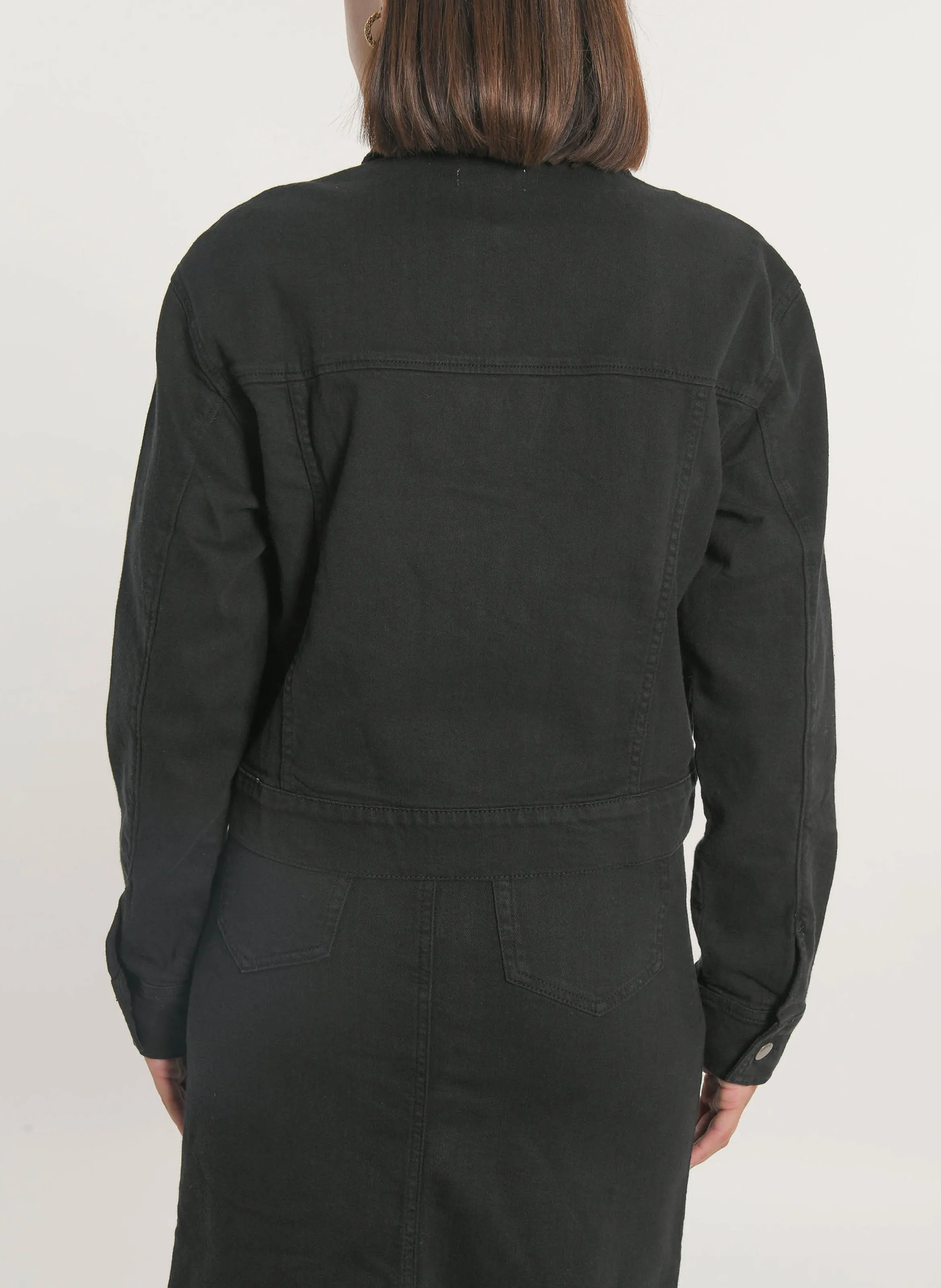 THADEE  CHAQUETA CORTA DE MEZCLA DE ALGODóN EN NEGRO