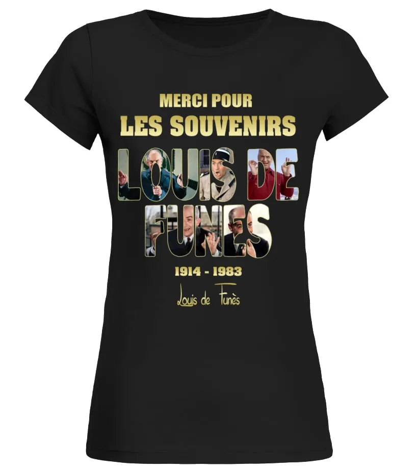 THANKS YOU Louis de Funès Camiseta cuello redondo Mujer
