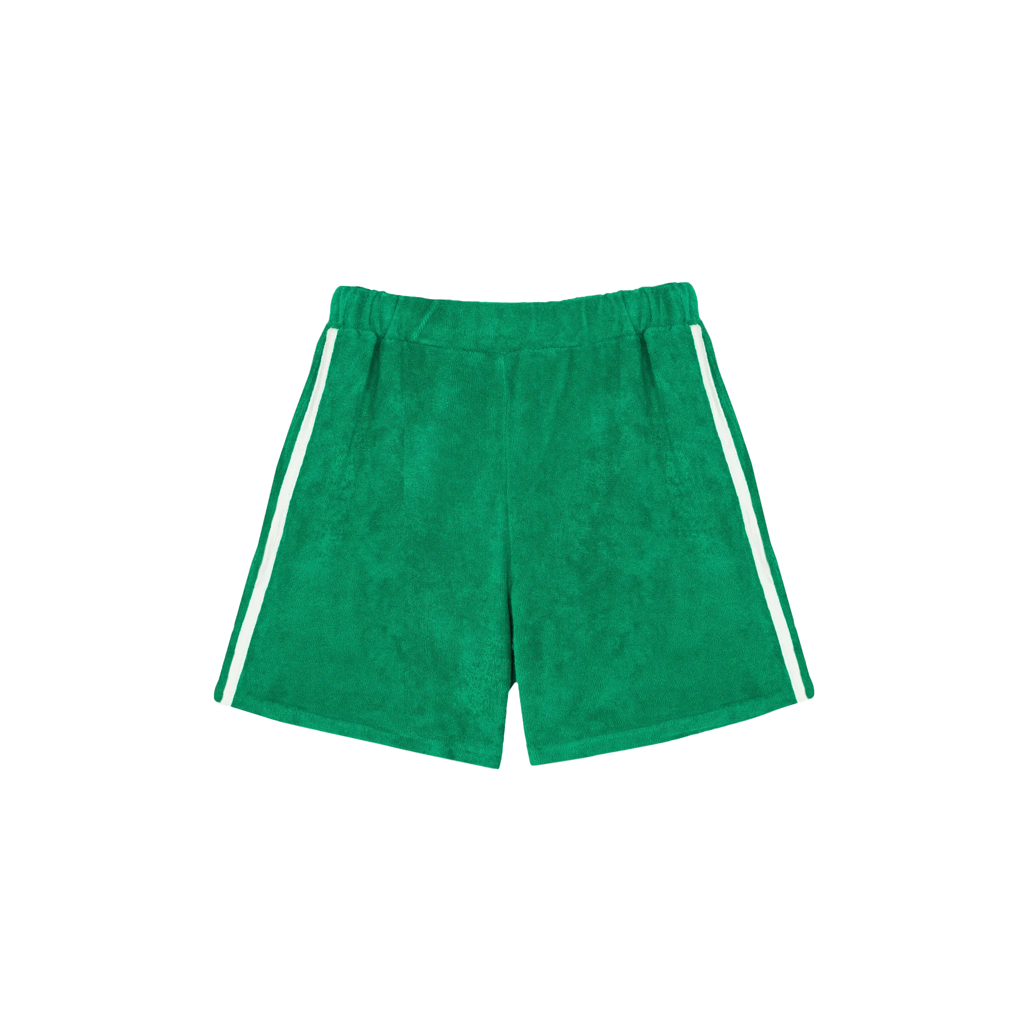 THE CAMPAMENTO Short de felpa de algodón en verde