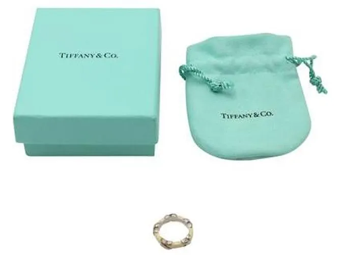 Tiffany & Co Anillo Signature con cruz esmaltada Beige 