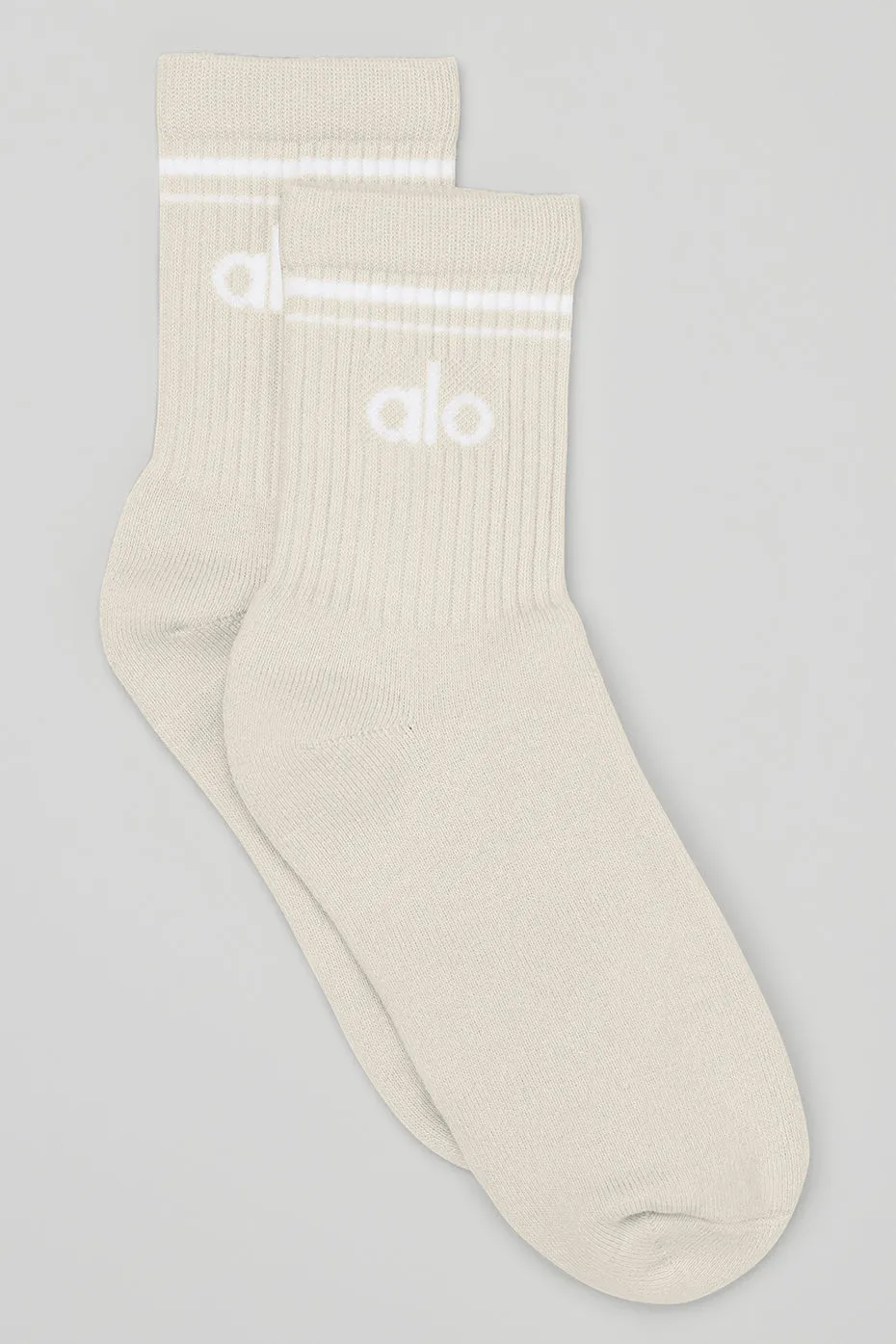 UNISEX HALFCREW THROWBACK SOCK  BONE/WHITE