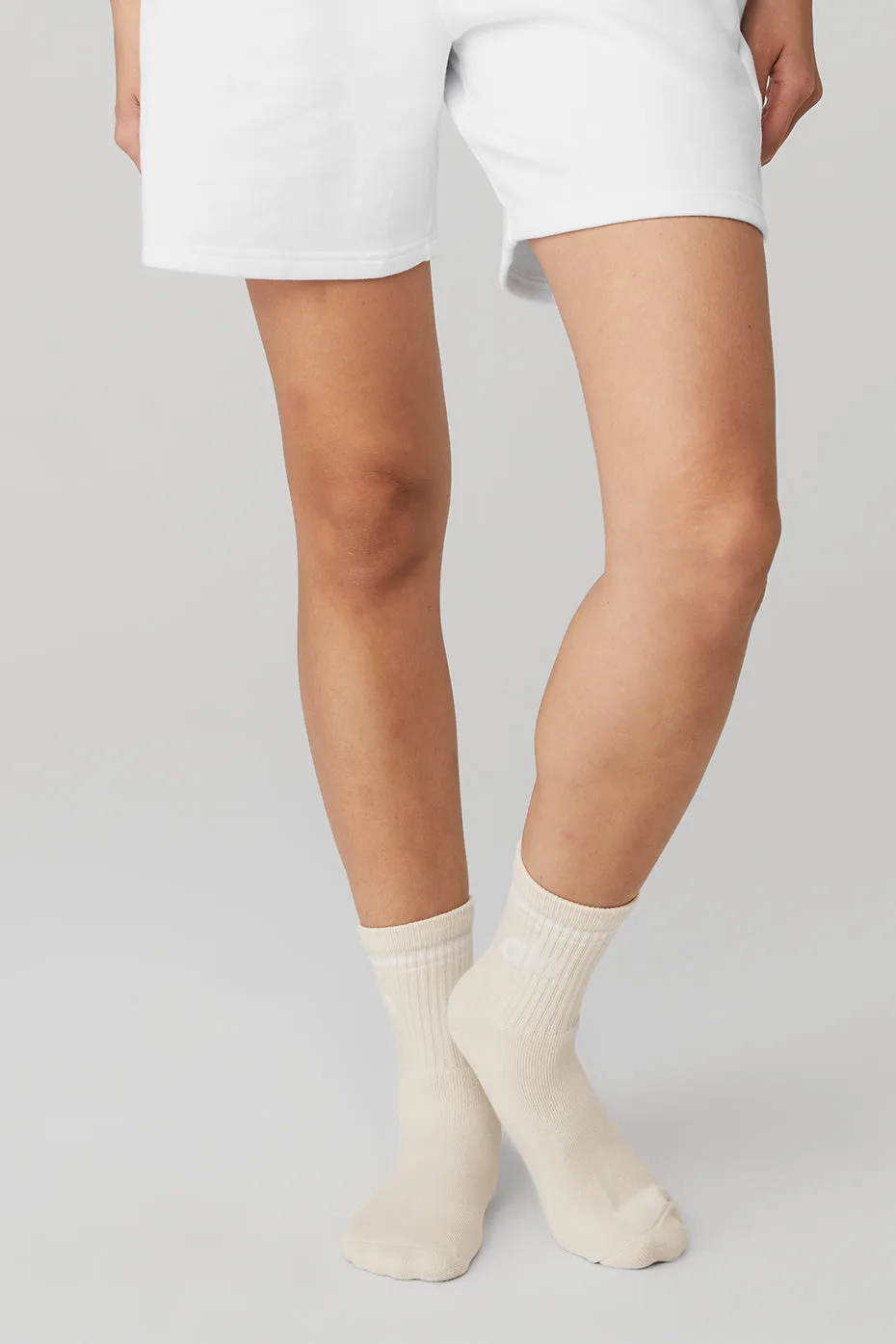 UNISEX HALFCREW THROWBACK SOCK  BONE/WHITE