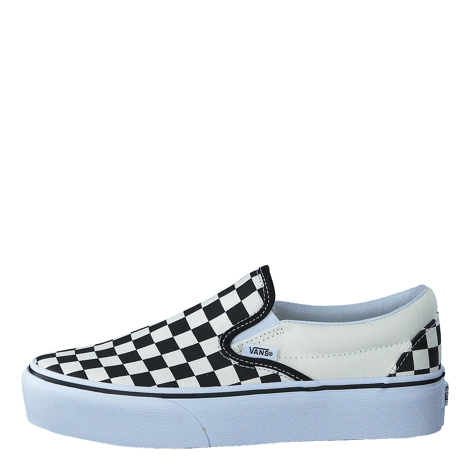 VANS CALZADO UA CLASSIC SLIPON PLATFORM BLACK AND WHITE CHECKER/WHITE