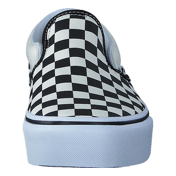 VANS CALZADO UA CLASSIC SLIPON PLATFORM BLACK AND WHITE CHECKER/WHITE