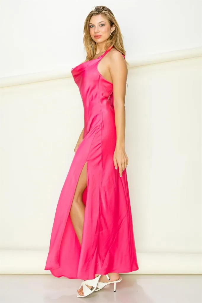 VESTIDO HALTER SATIN