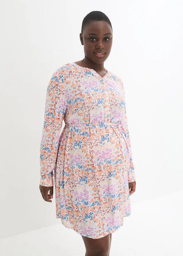 VESTIDO PREMAMá/DE LACTANCIA AZUL MARINOBLANCO DE LUNARES