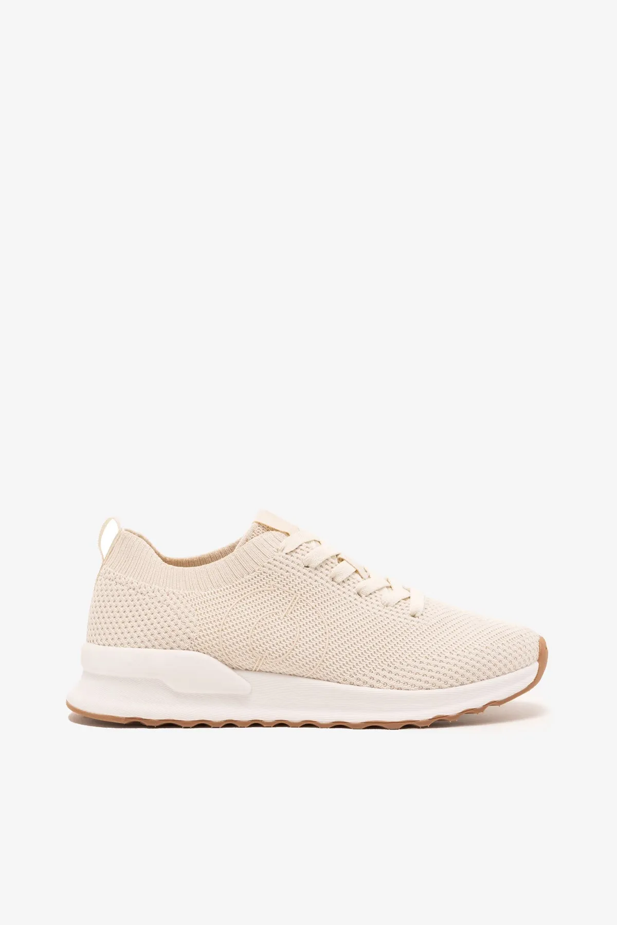 WHITE CONDE KNITTED TRAINERS