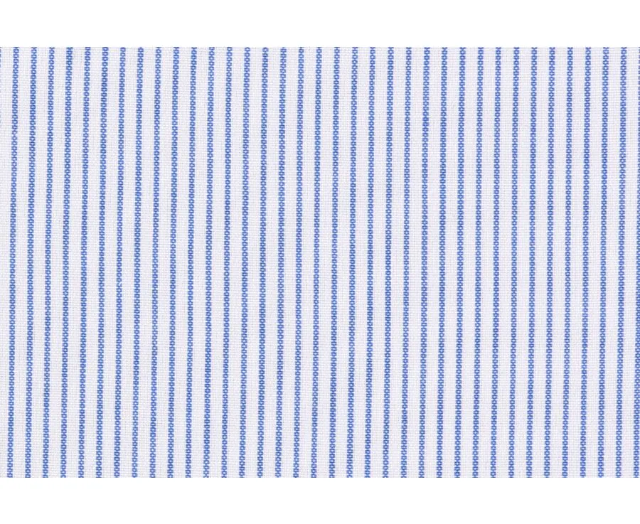 WHITE COTTON SHIRT WITH BLUE STRIPES  CLÉMENT