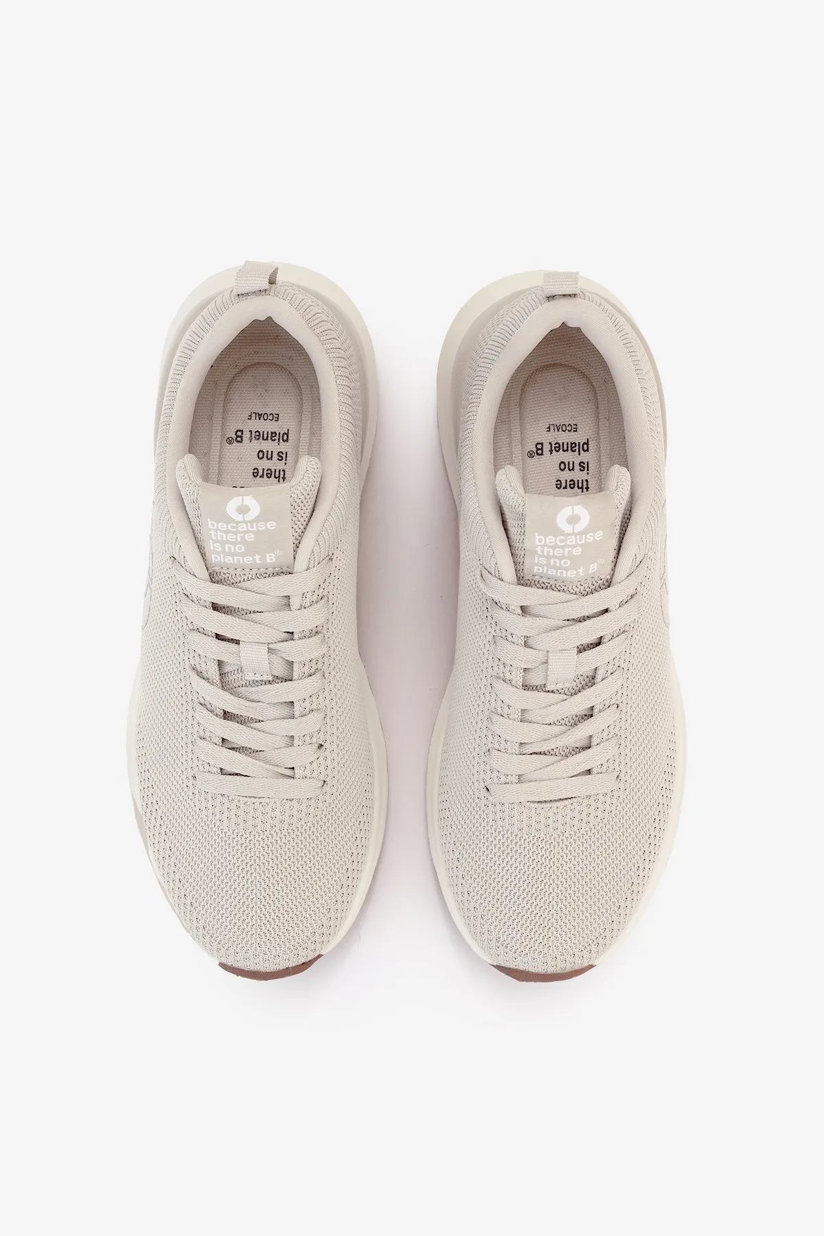 WHITE KNITTED CONDE TRAINERS