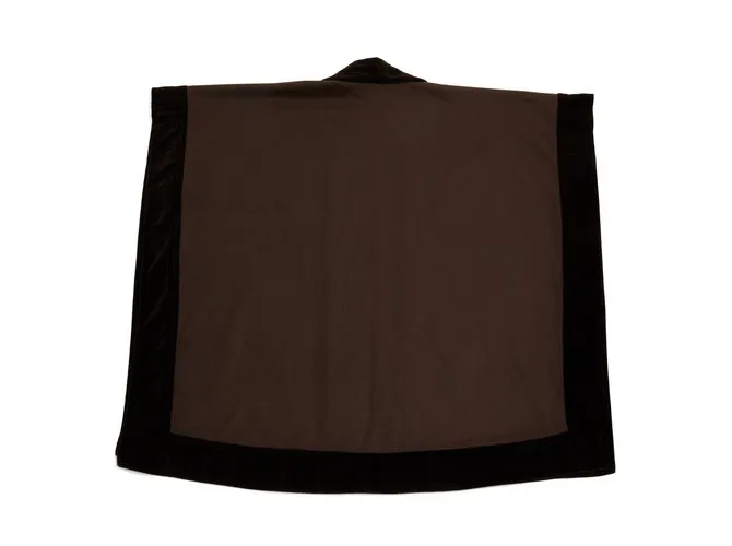 Yves Saint Laurent lana marrón y terciopelo Castaño 
