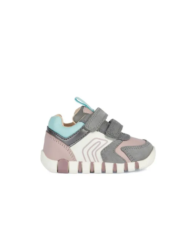 Zapatillas Geox Iupidoo Niña Gris/Old Rose