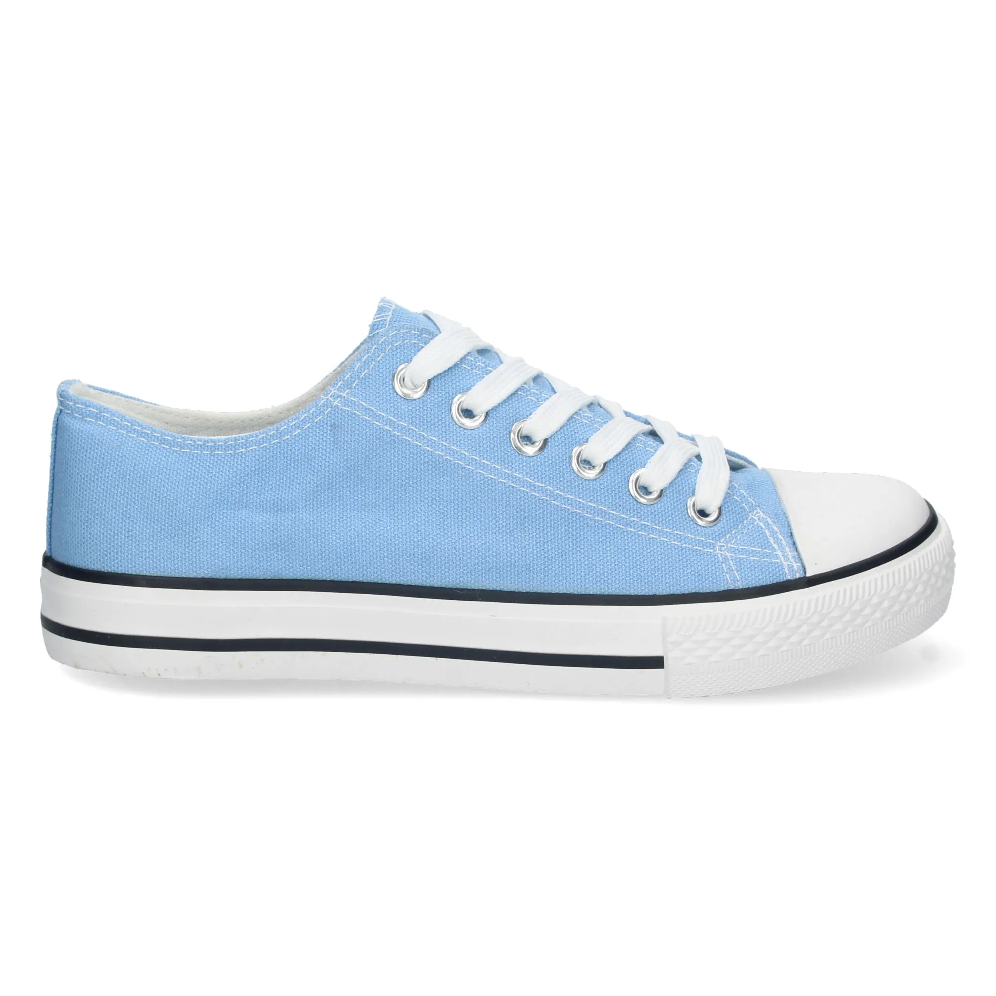 ZAPATILLAS PLANAS CóMODAS ESTILO BAMBA LONA MUJER AZUL FG2913