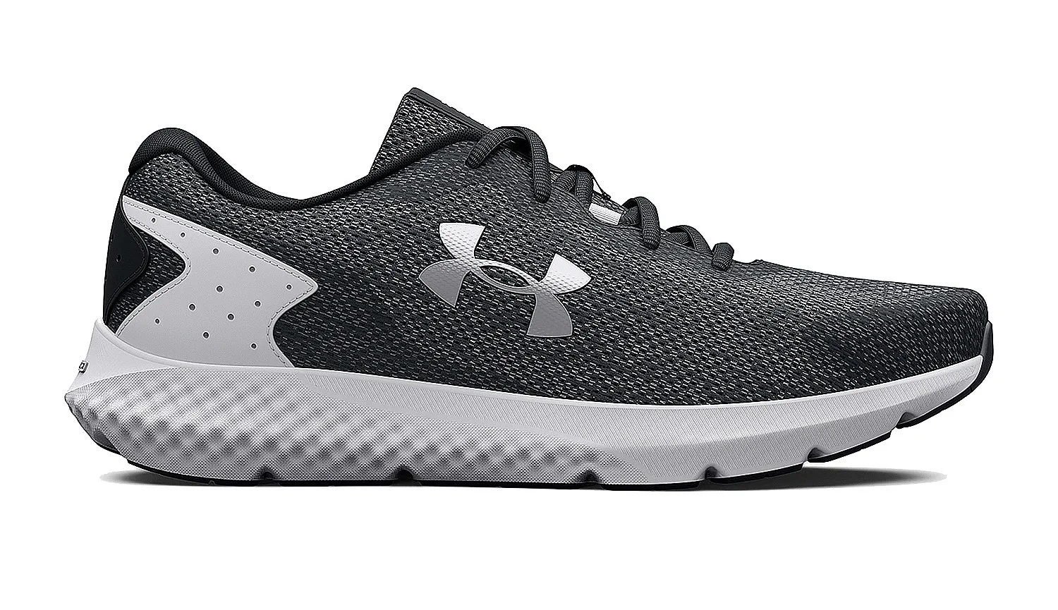 ZAPATOS UNDER ARMOUR CHARGED ROGUE 3 KNIT  BLACK/WHITE  WOMEN´S