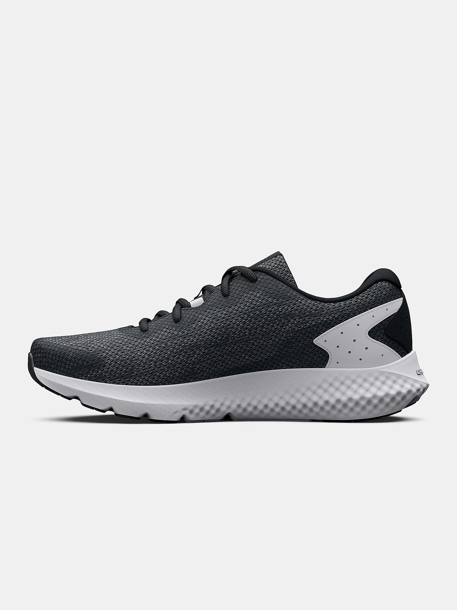 ZAPATOS UNDER ARMOUR CHARGED ROGUE 3 KNIT  BLACK/WHITE  WOMEN´S