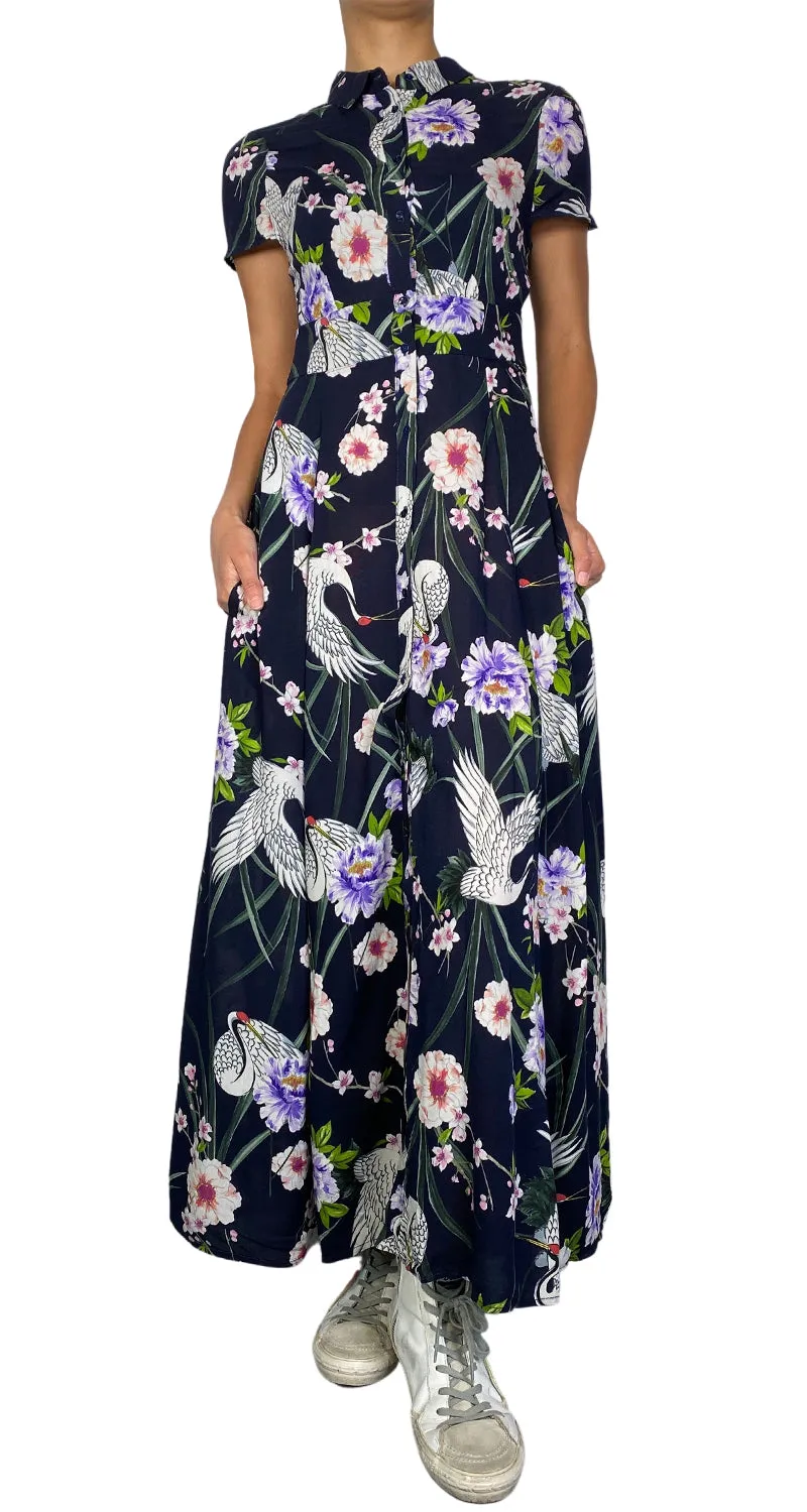 ZARA Vestido Camisero Flores